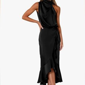 Kirundo Black Cocktail Formal Dress